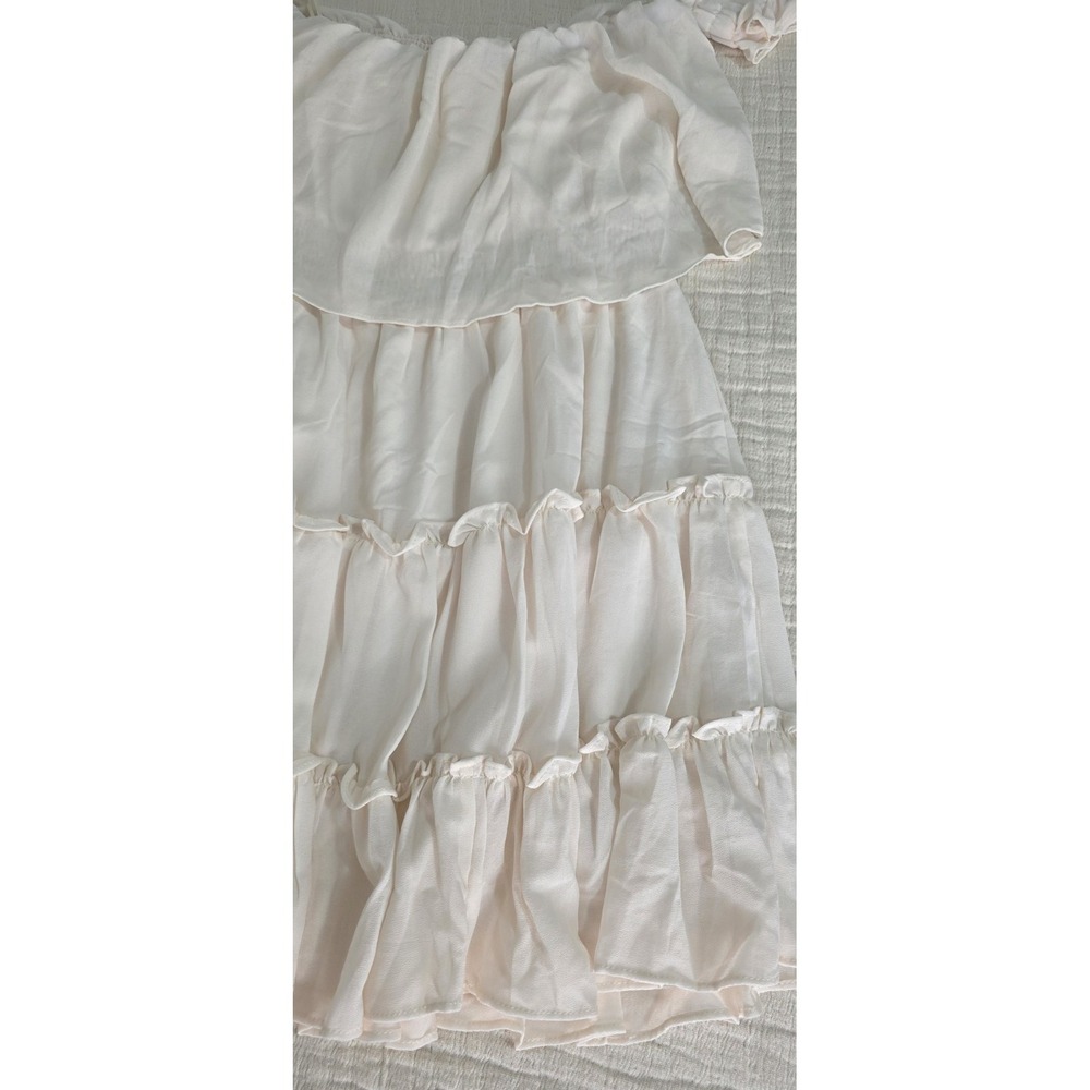 NWOT Anthropologie Mabel Rayna Mini Dress Sz M Bow Cap Sleeve Flowy Boho Fairy - Picture 6 of 13